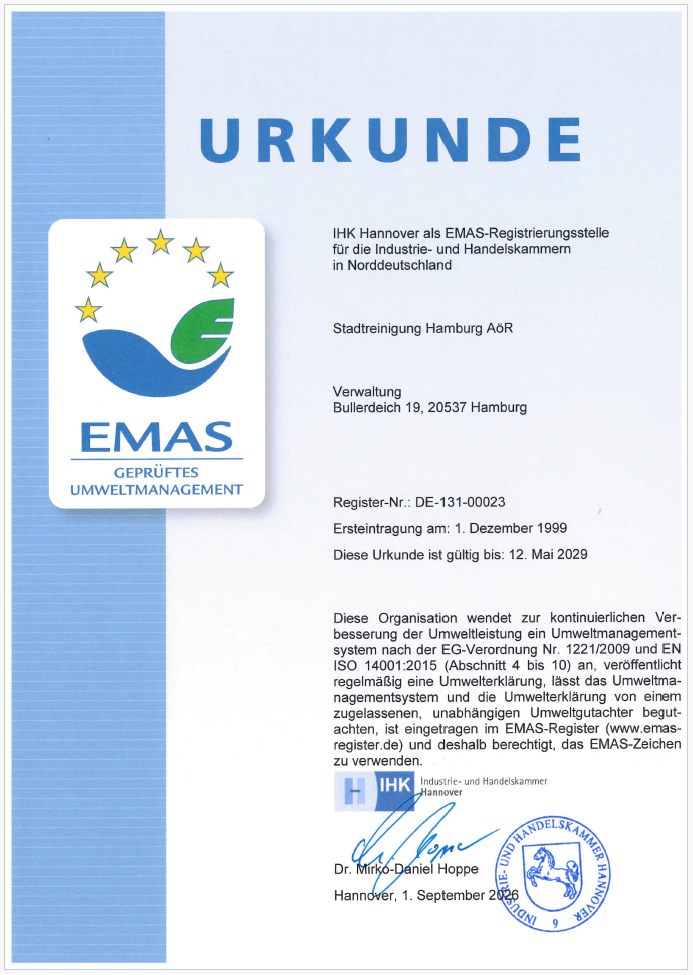 EMAS-Urkunde
